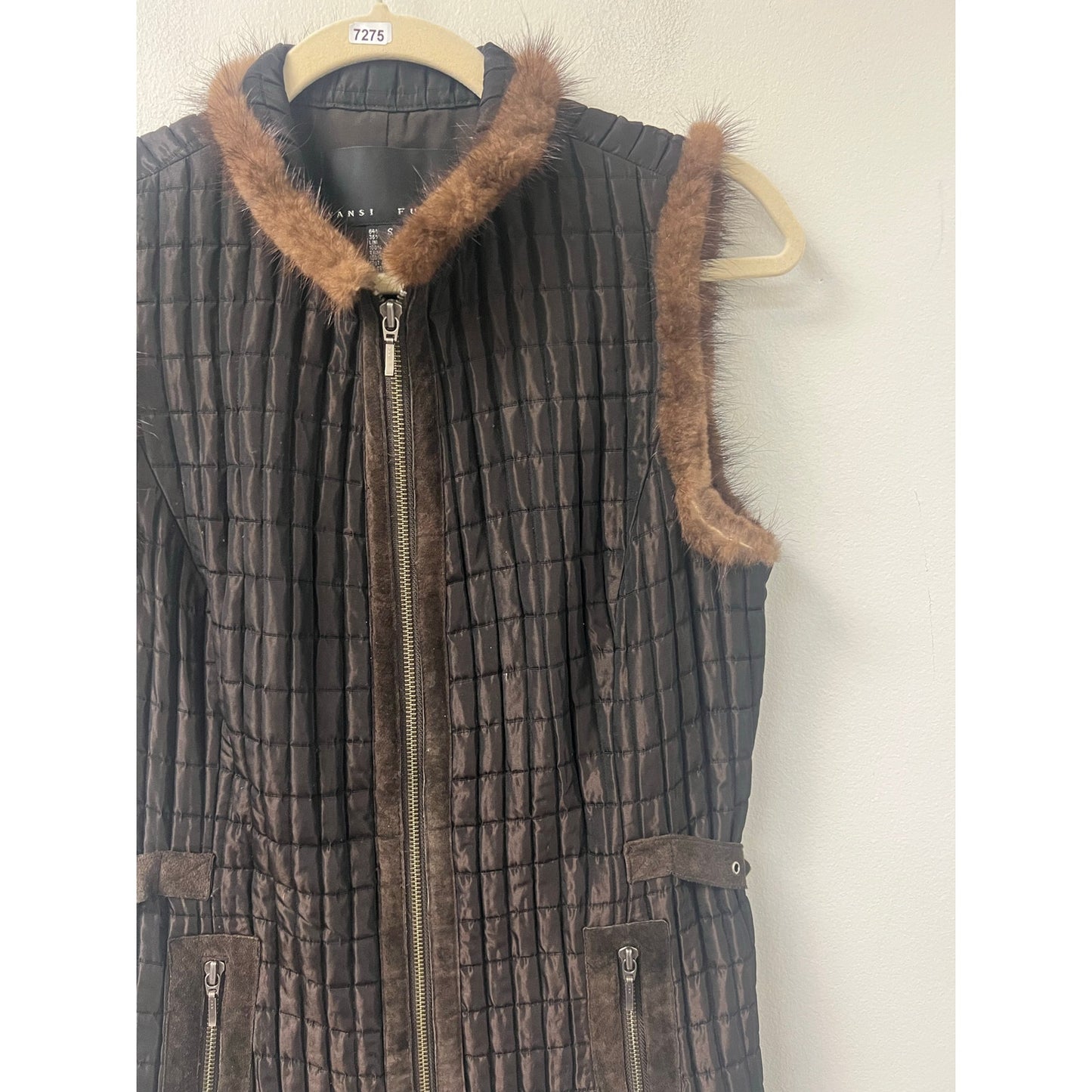 Vansi Fugel Womens Brown Winter Vest Sz S