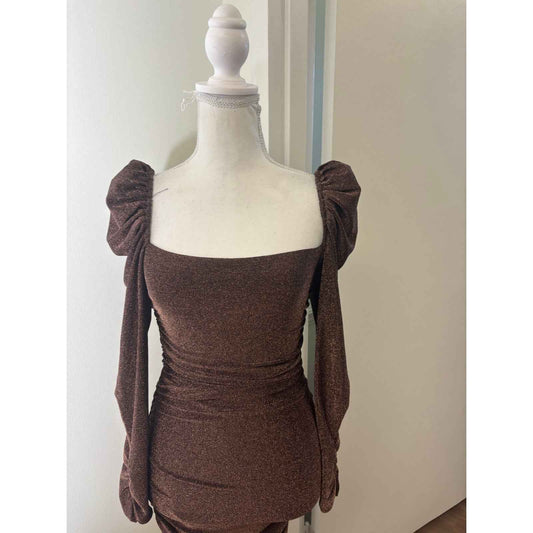 Astr Copper Shimmer Cocktail Dress Sz xs