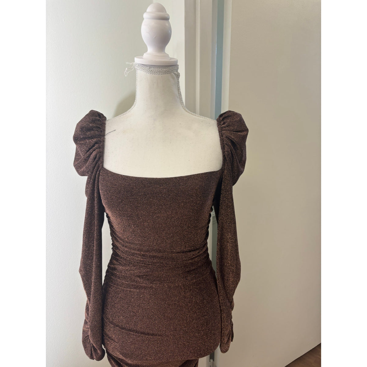 Astr Copper Shimmer Cocktail Dress Sz xs
