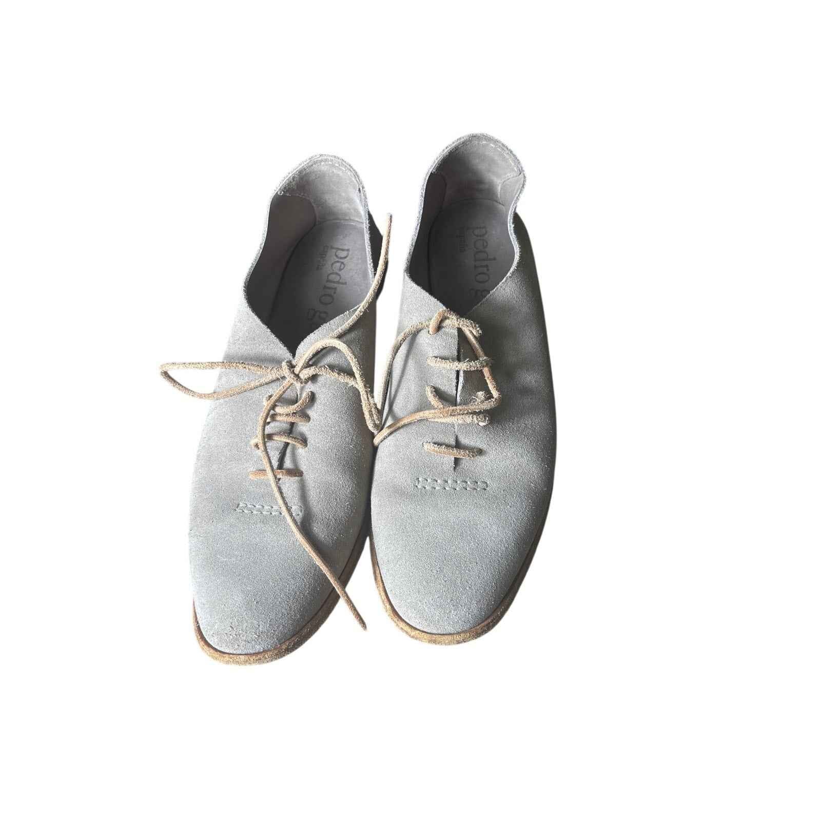 Pedro Garcia Gray Suede Lace Up SHOE Sz 38