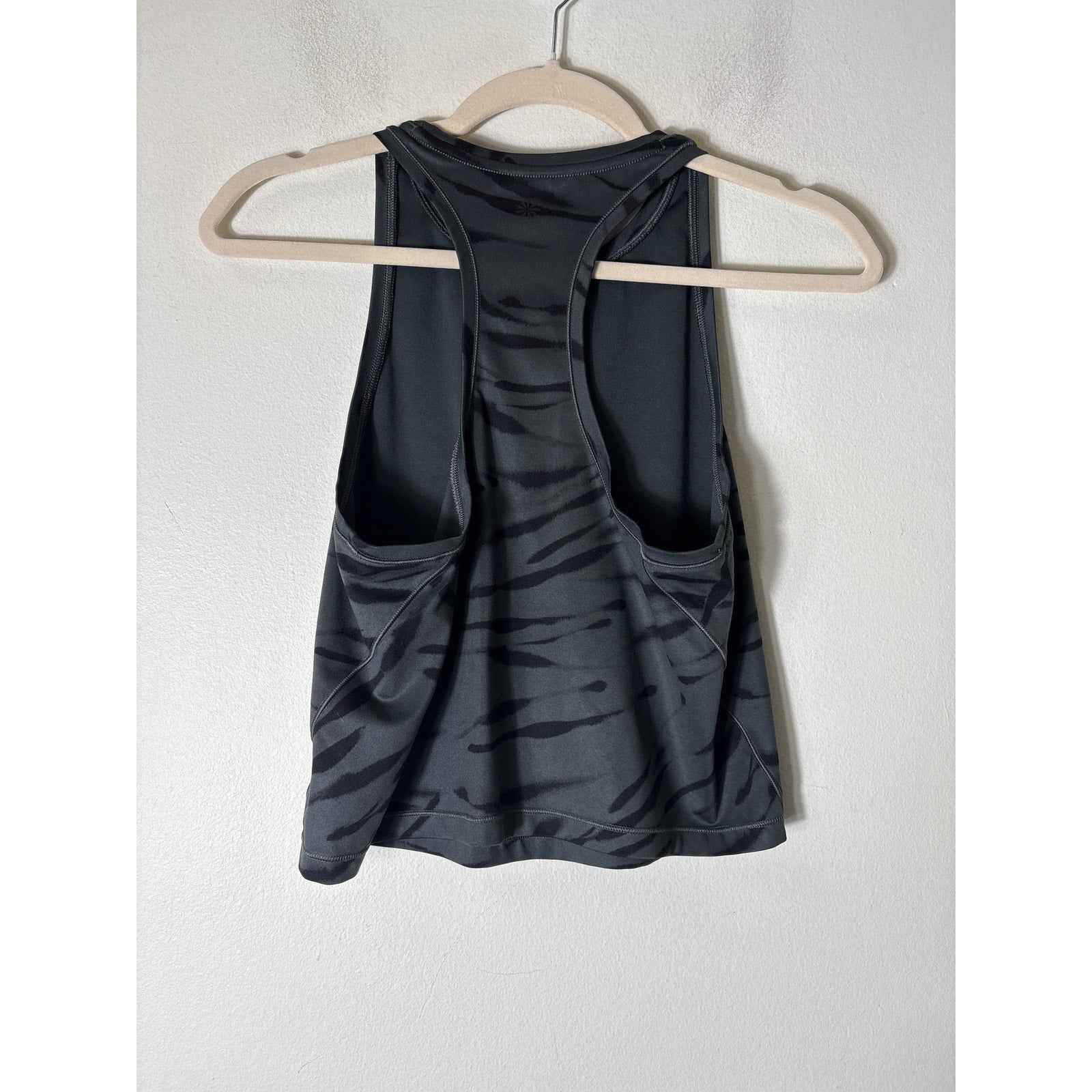 Athleta Dark Gray Sleeveless Crop Athletic Top Sz M