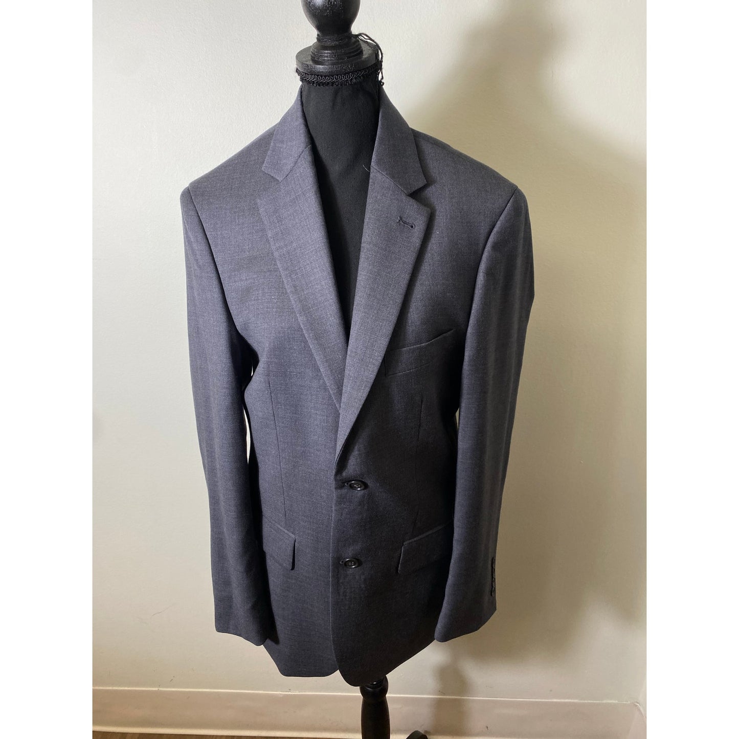 Jos A Bank Grey Suit Size 31 Pant with matching wool jacket