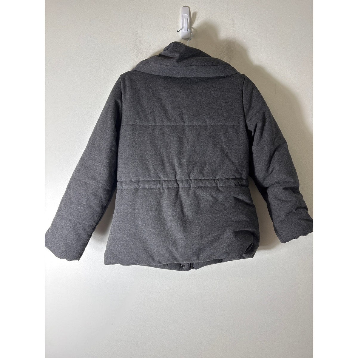 Loft Charcoal Gray Puffy Oversized Collar Jacket Sz SP