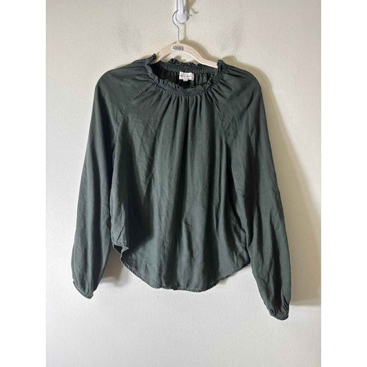 Bella Dahl Hunter Green Long Sleeve Shirt Sz XS