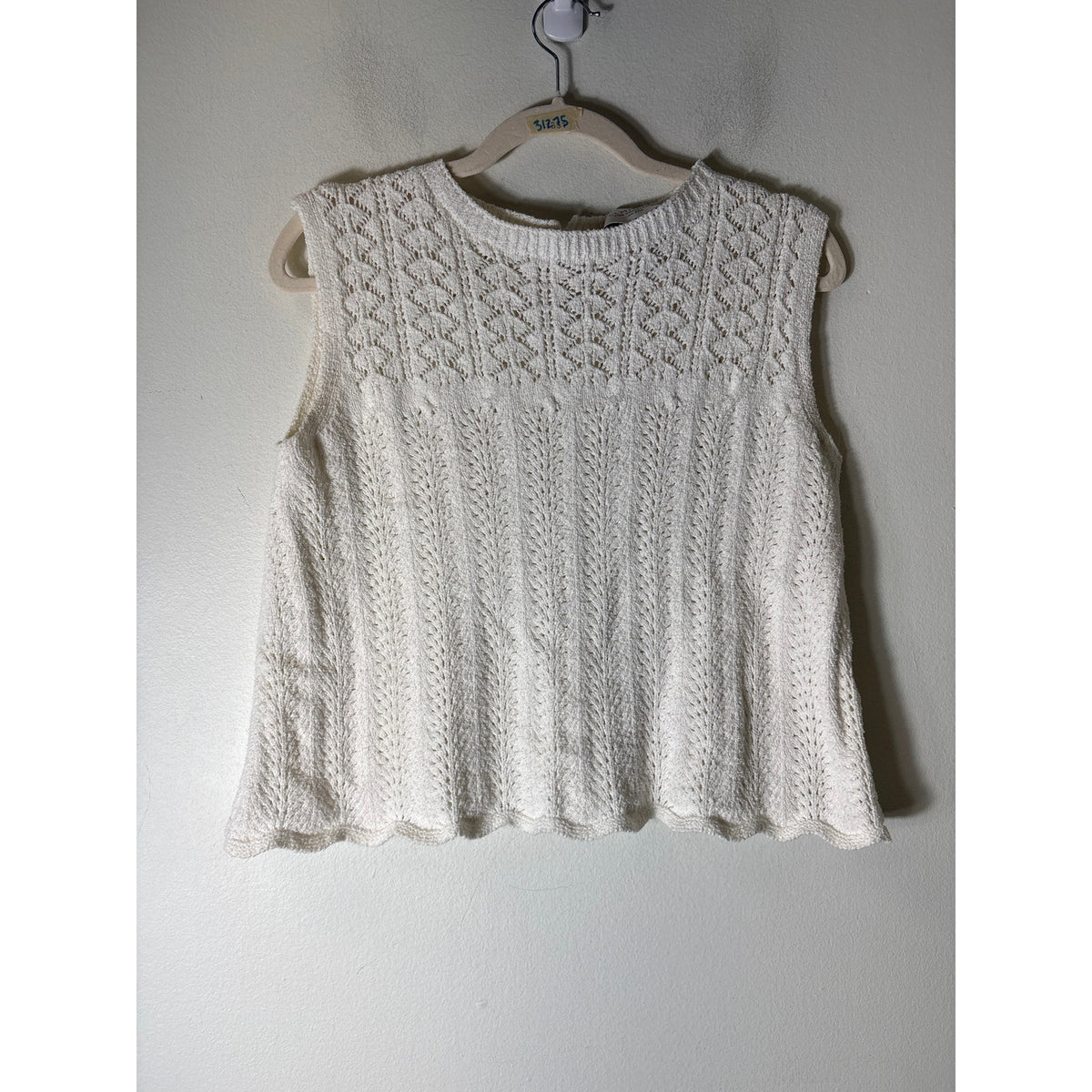 Luminary White Sweater Top Sz S
