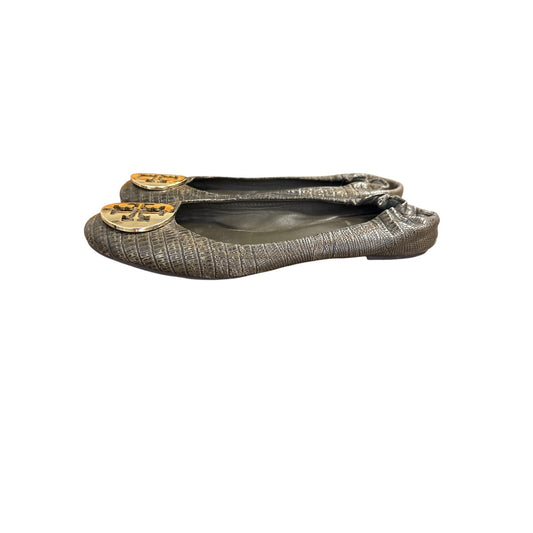 Tory Burch Green Snake Flats Sz 8
