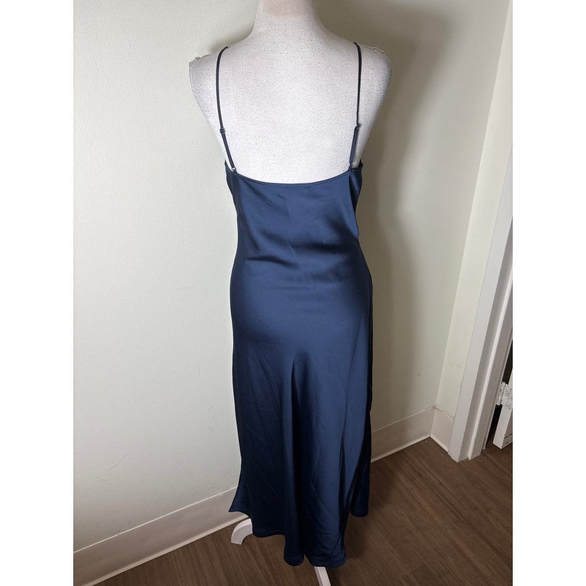 Jonathan Simkhai Navy Blue Spaghetti Strap Slip Dress Sz S