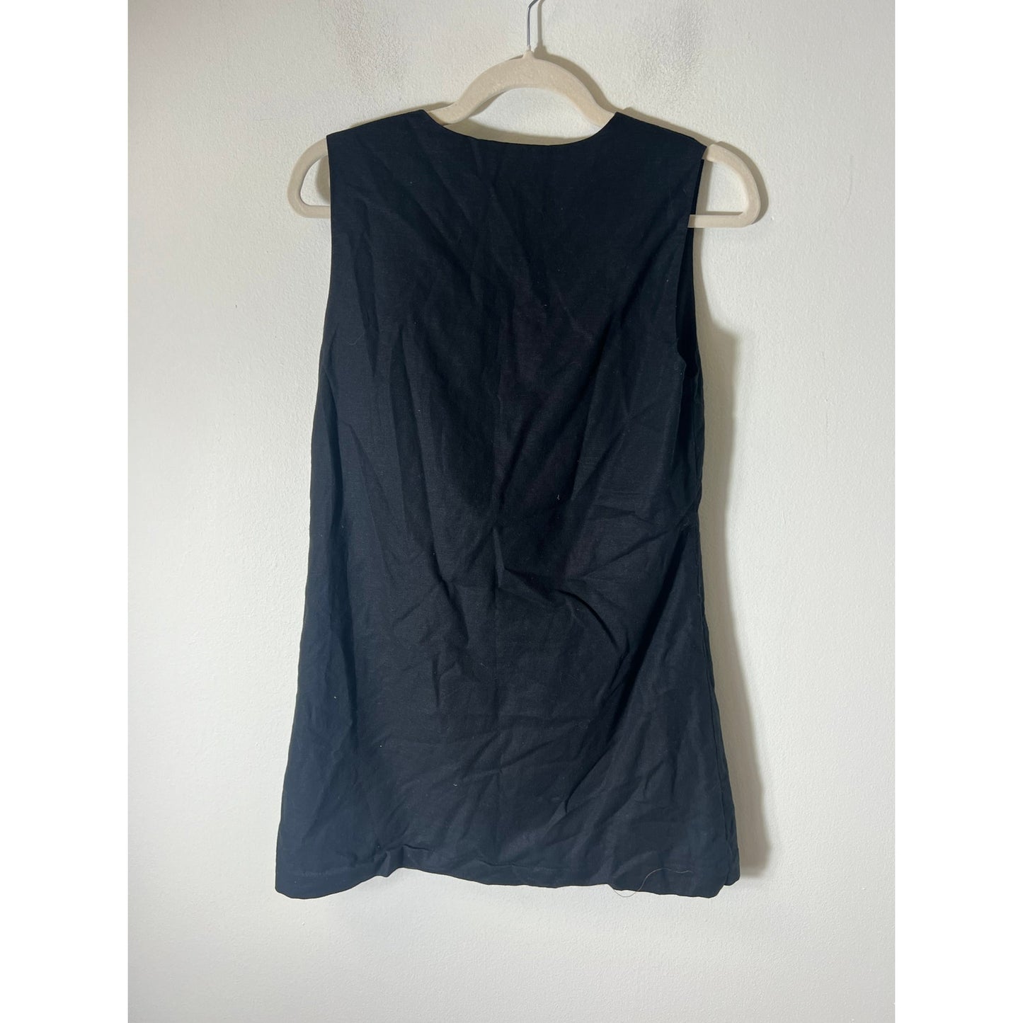 Commense Black V Neck Mini Dress Sz S