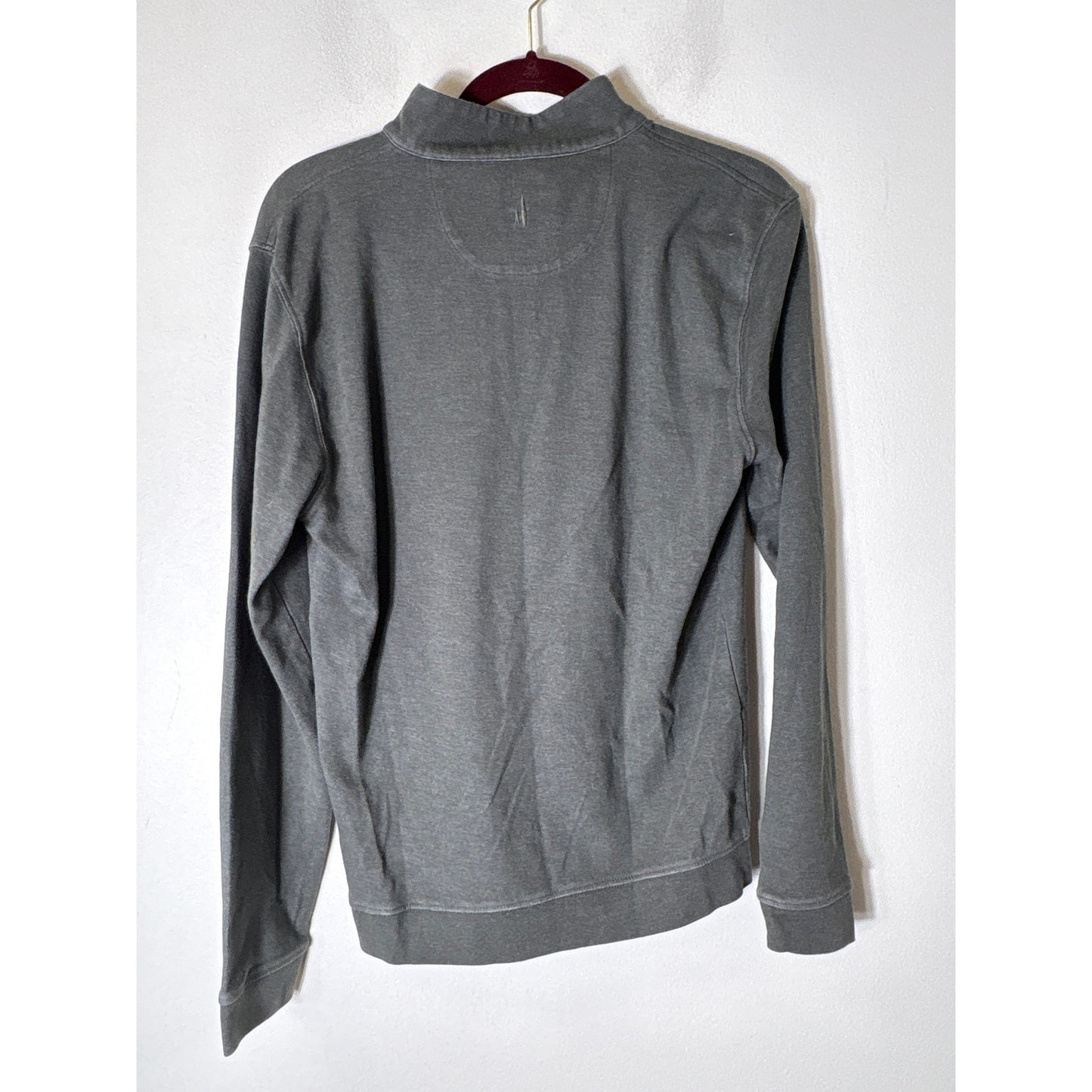 Johnnie-O Gray Long Sleeve Quarter Zip Pullover Sz S
