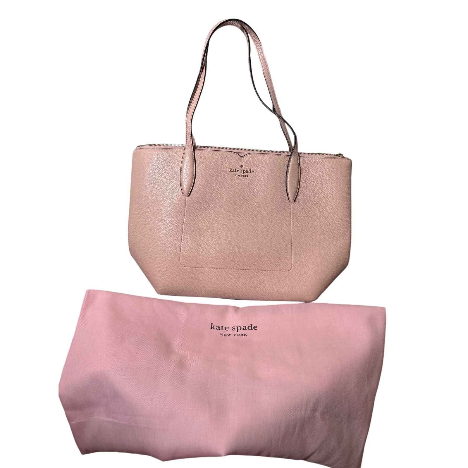 Kate Spade Pink Pebbled Leather Shoulder Bag 16.5"x 11"