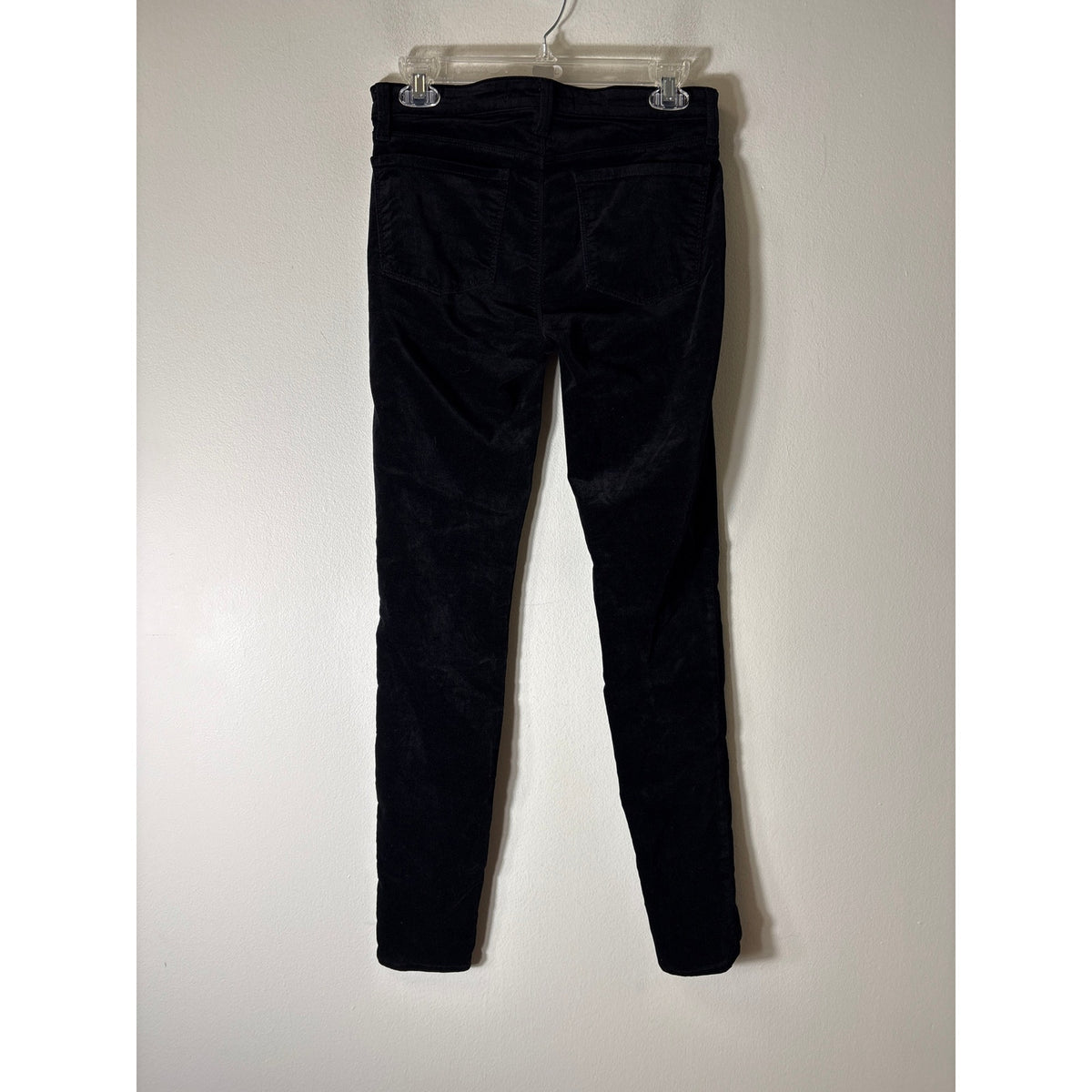 J Brand Black Super Skinny Velvet 5 Pocket Denim Sz 28