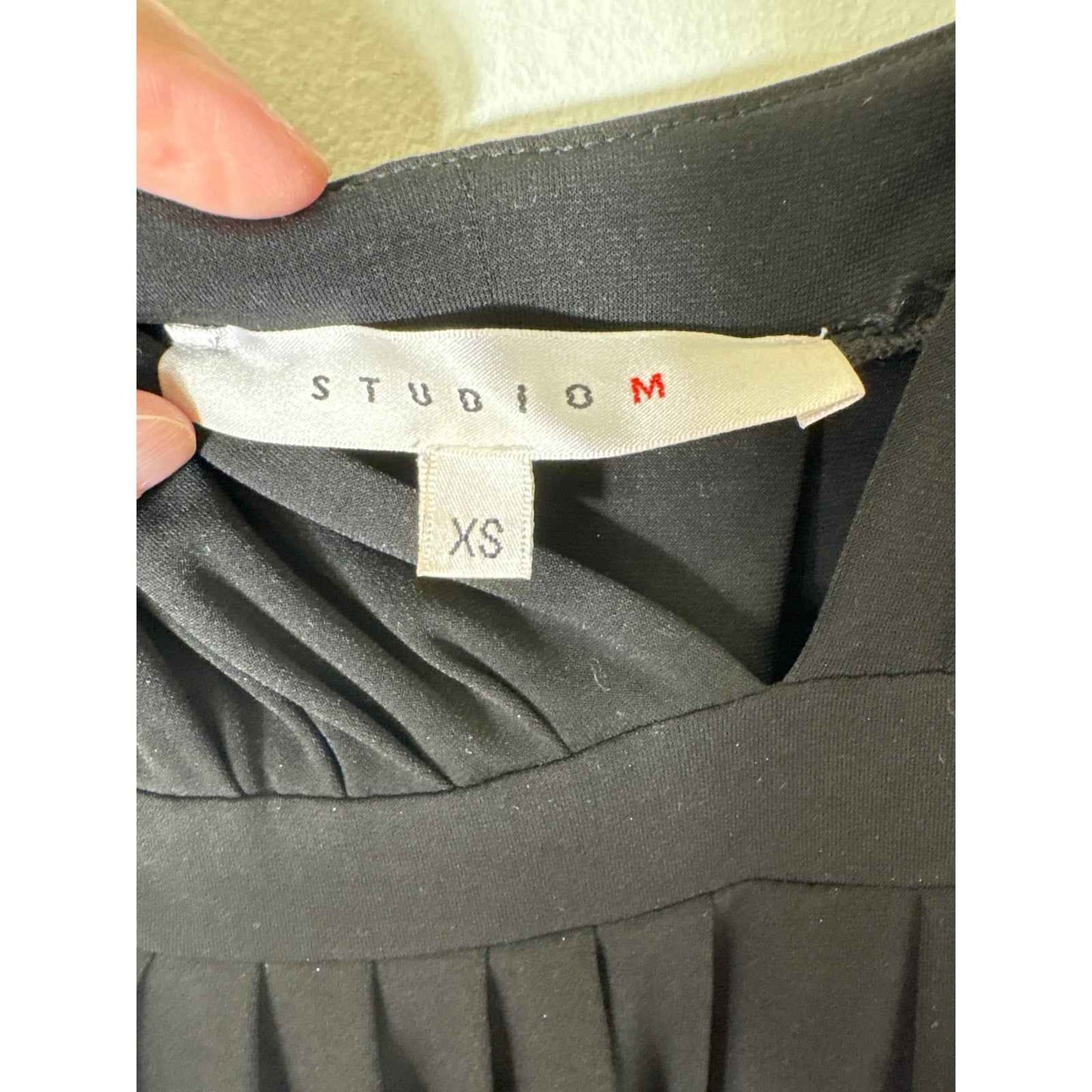 Studio M Black Adjustable Strap Deep V Maxi Dress Sz XS