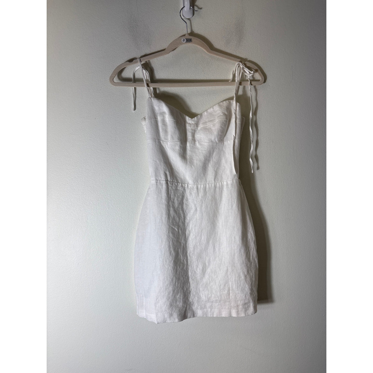 Amanda Uprichard White Spaghetti Strap Mini Dress Sz S
