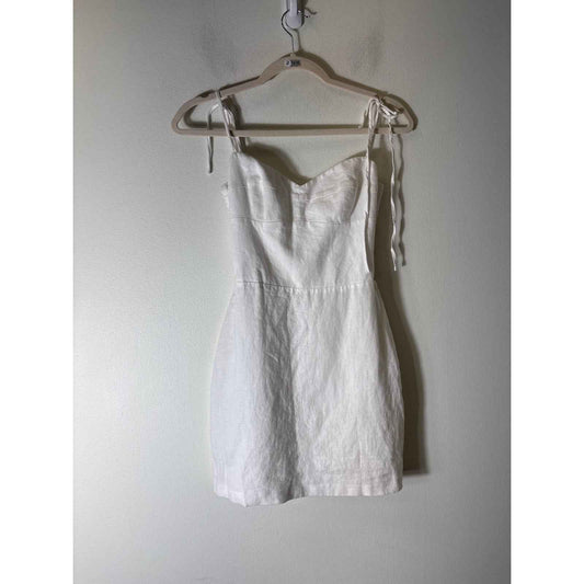Amanda Uprichard White Spaghetti Strap Mini Dress Sz S