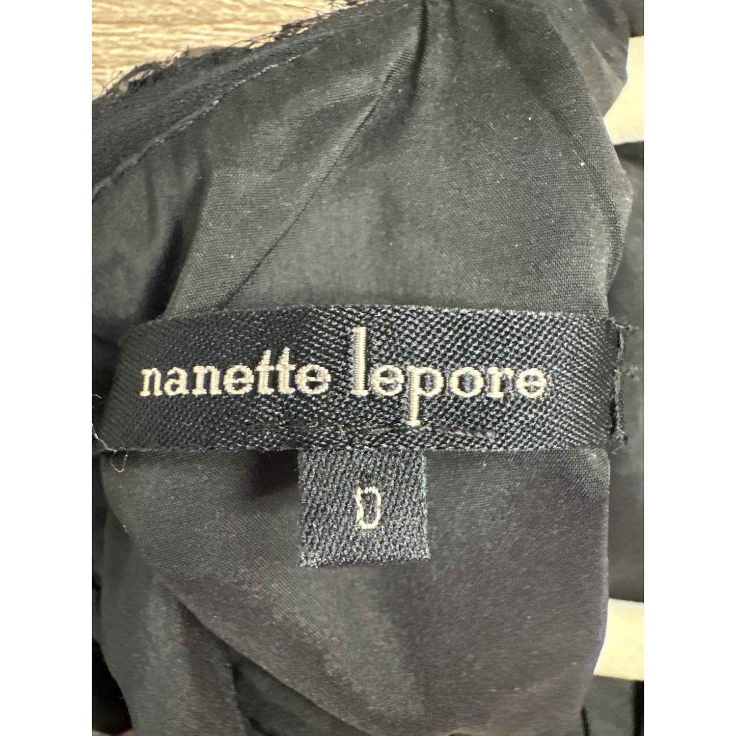 Nanette Lepore Black Sequin Cocktail Mini Dress Sz 0