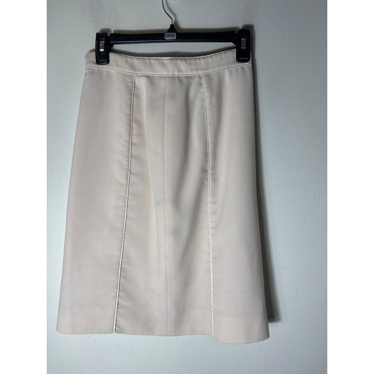 Tory Burch Off White Below the Knee Pencil Skirt Sz 0