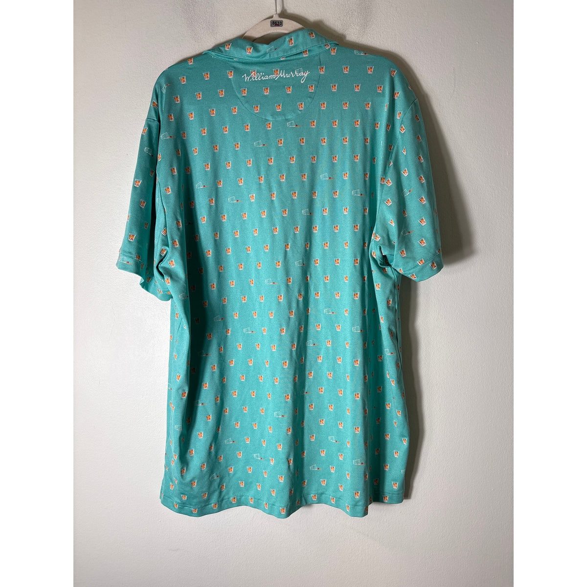 Mens William Murray Turqouise Collared shirt Sz XL
