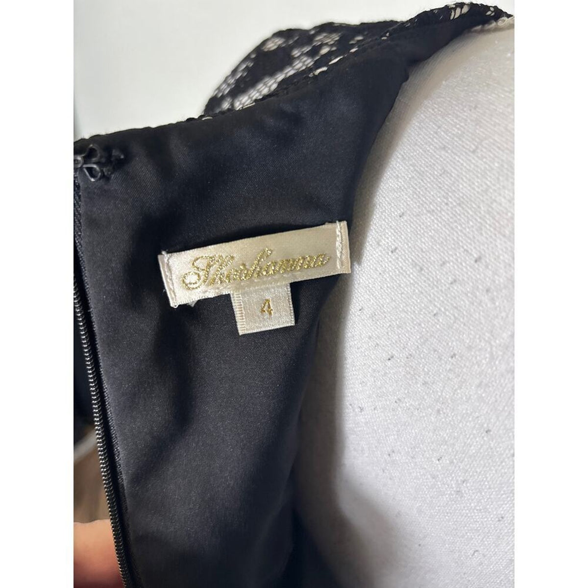 Shoshanna White Black Lace Peplum Dress Size 4