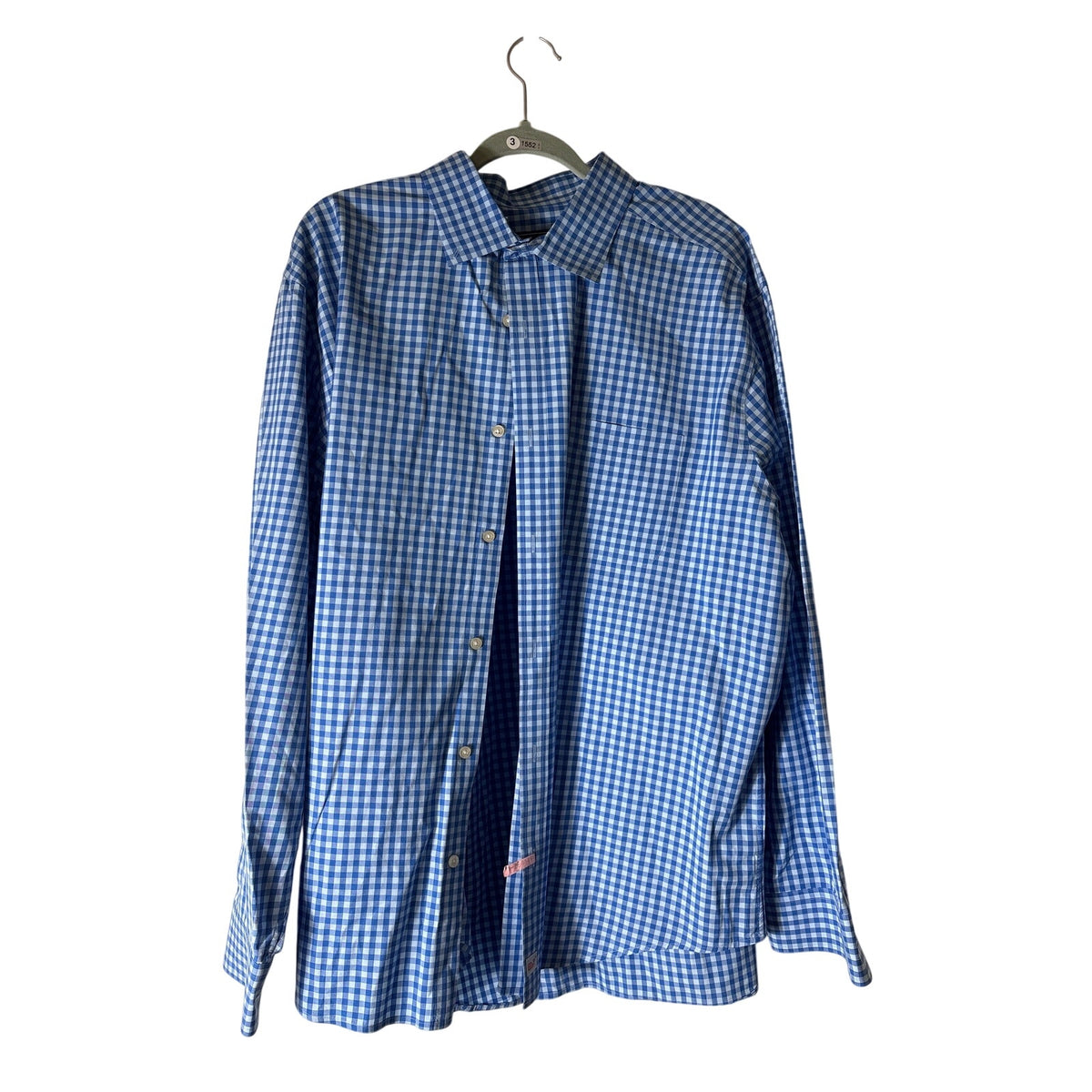 Vineyard Vines Classic Fit Blue on Blue Gingham Button Up Shirt Sz XXL