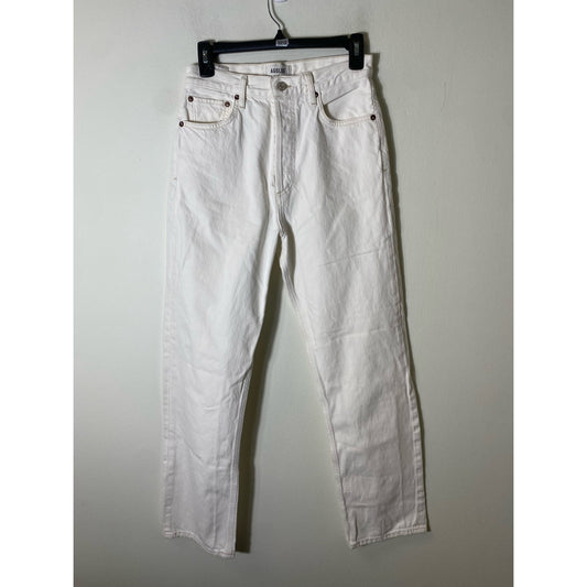 Agolde White Button Fly Jeans Sz 26