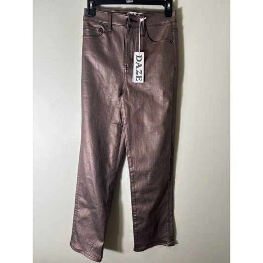 NWT Sundaze "Daze" Coated Penny Straight Leg Ankle Denim Jean Sz 25