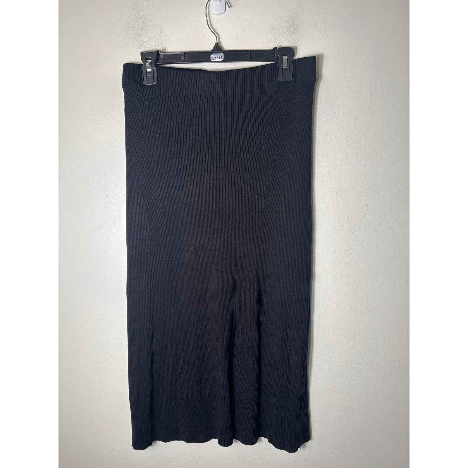Rachel Roy Black Ripped Sweater Skirt Sz L