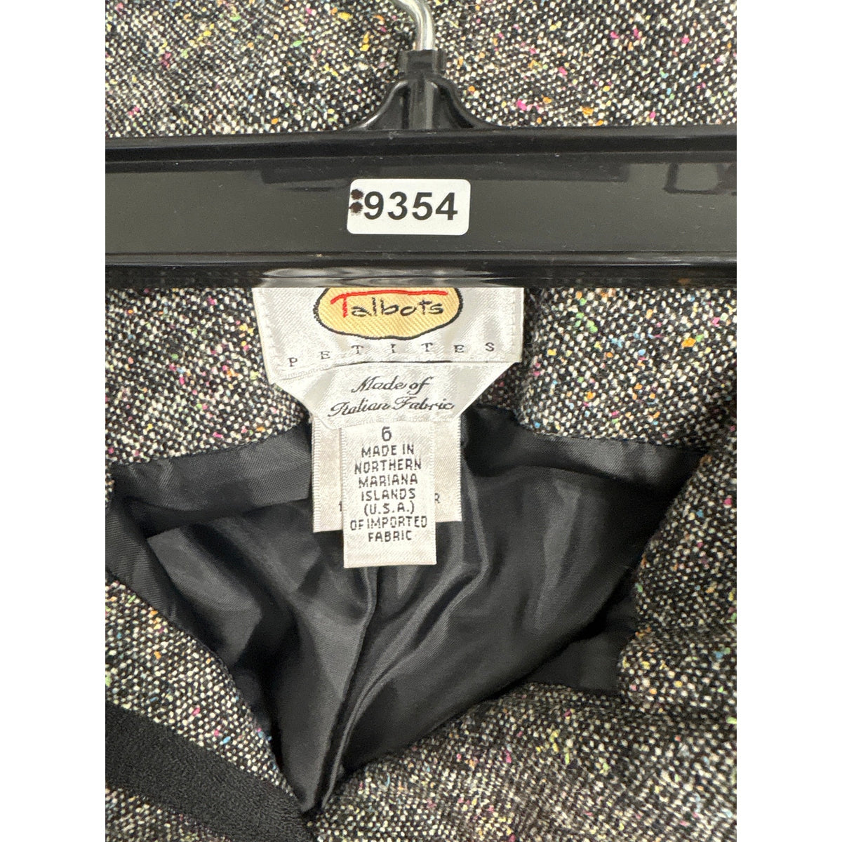 Talbots Petites Black&White Woven Dress Pants with Color stitching Sz 6