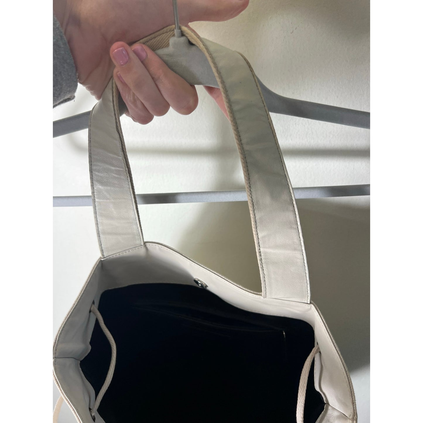 YSL Khaki Canvas Tote Bag
