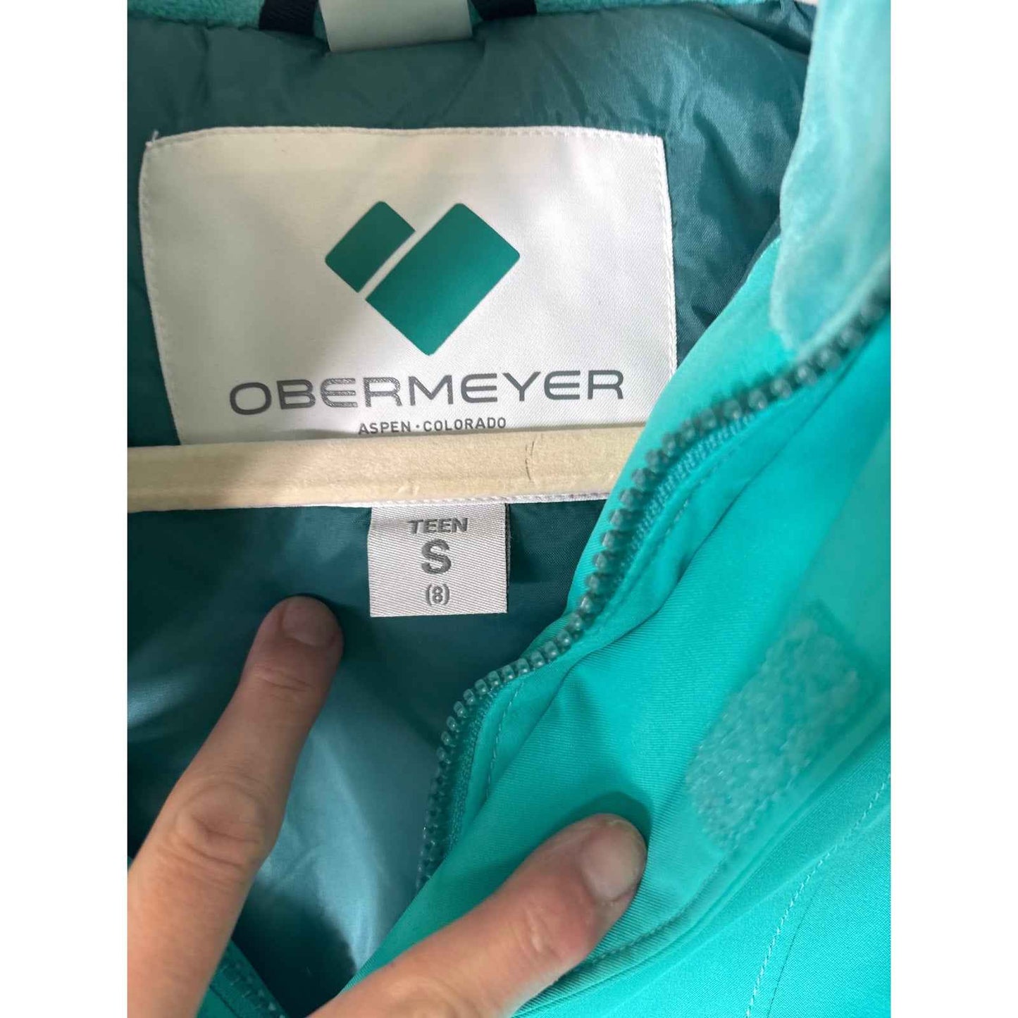 Girls Obermeyer Teal Ski Jacket Sz 8