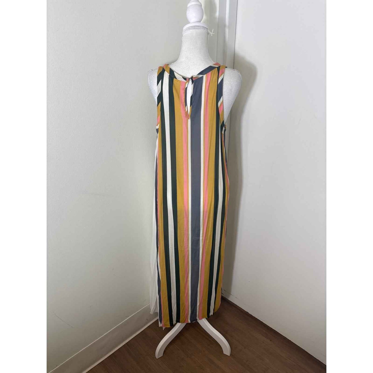 Liviana Conti Sleeveless Striped Maxi Dress Sz 44
