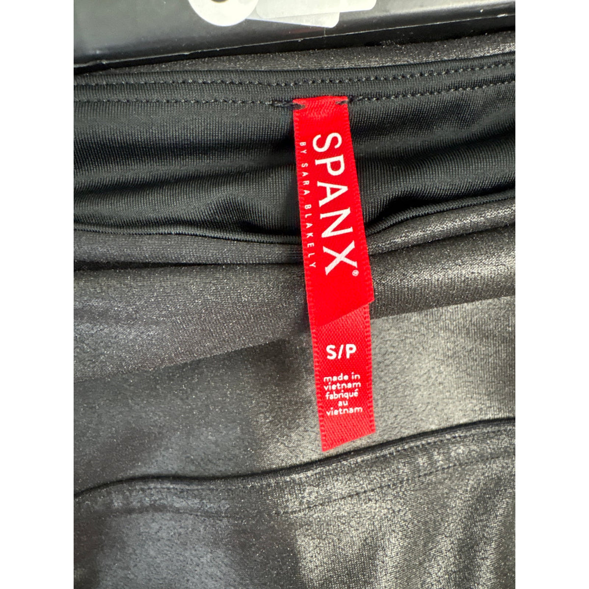 Spanx Black Shimmer Pull on Leggings Sz S