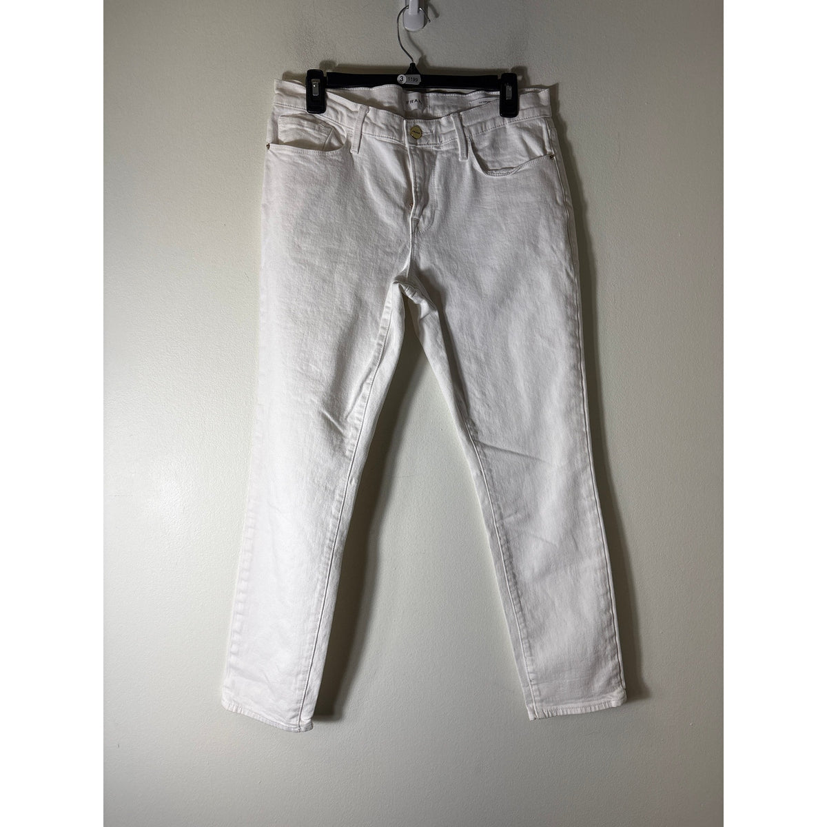 Frame White Blanc Le Garcon Denim Sz 29