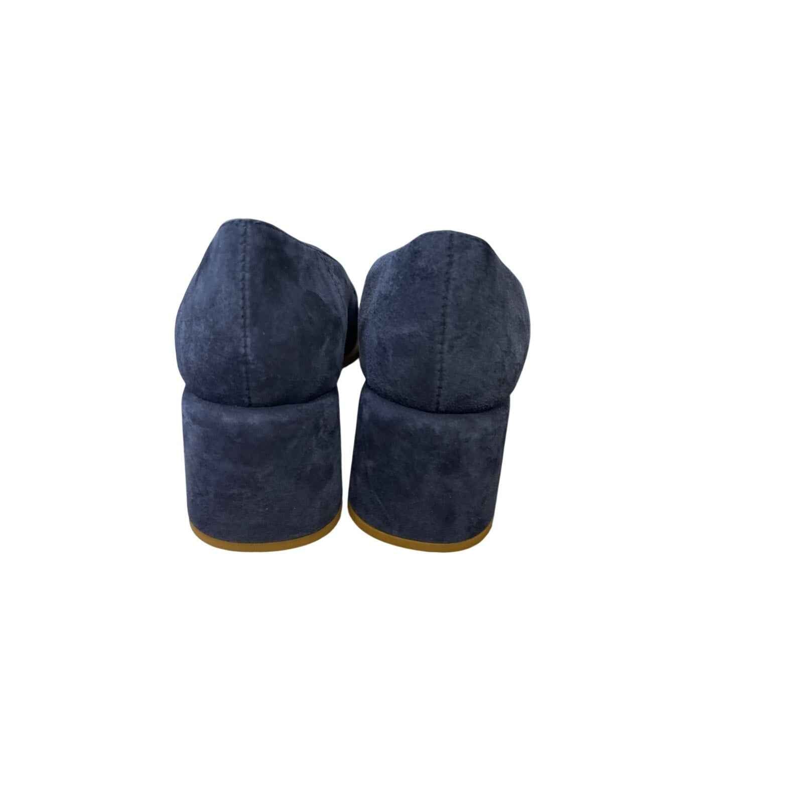 Cordani Articolo Nisha Navy Blue Loafer Heels Sz 37 (6.5)