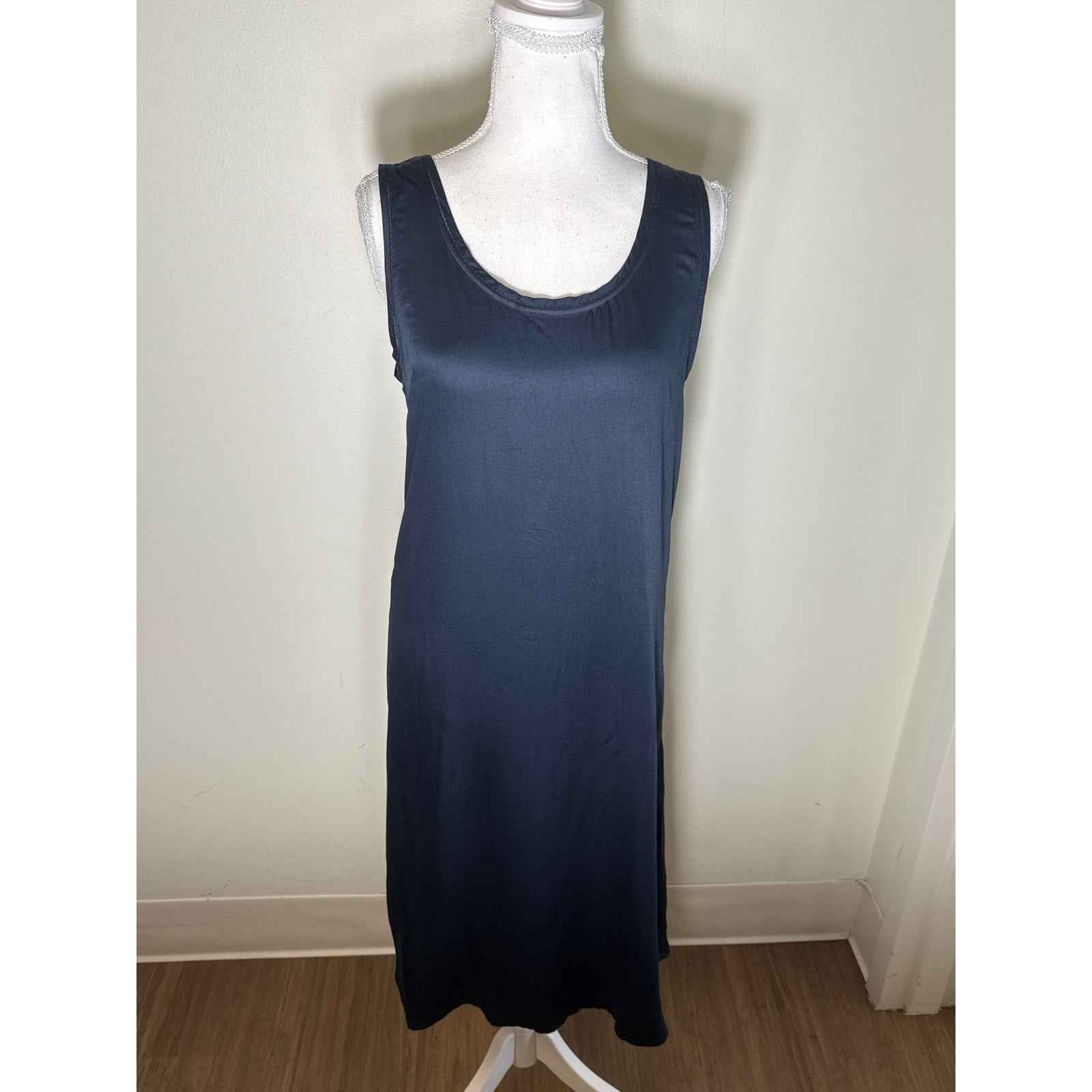 NWT Neu Nomads Navy Blue Silk Tank Dress Sz XS