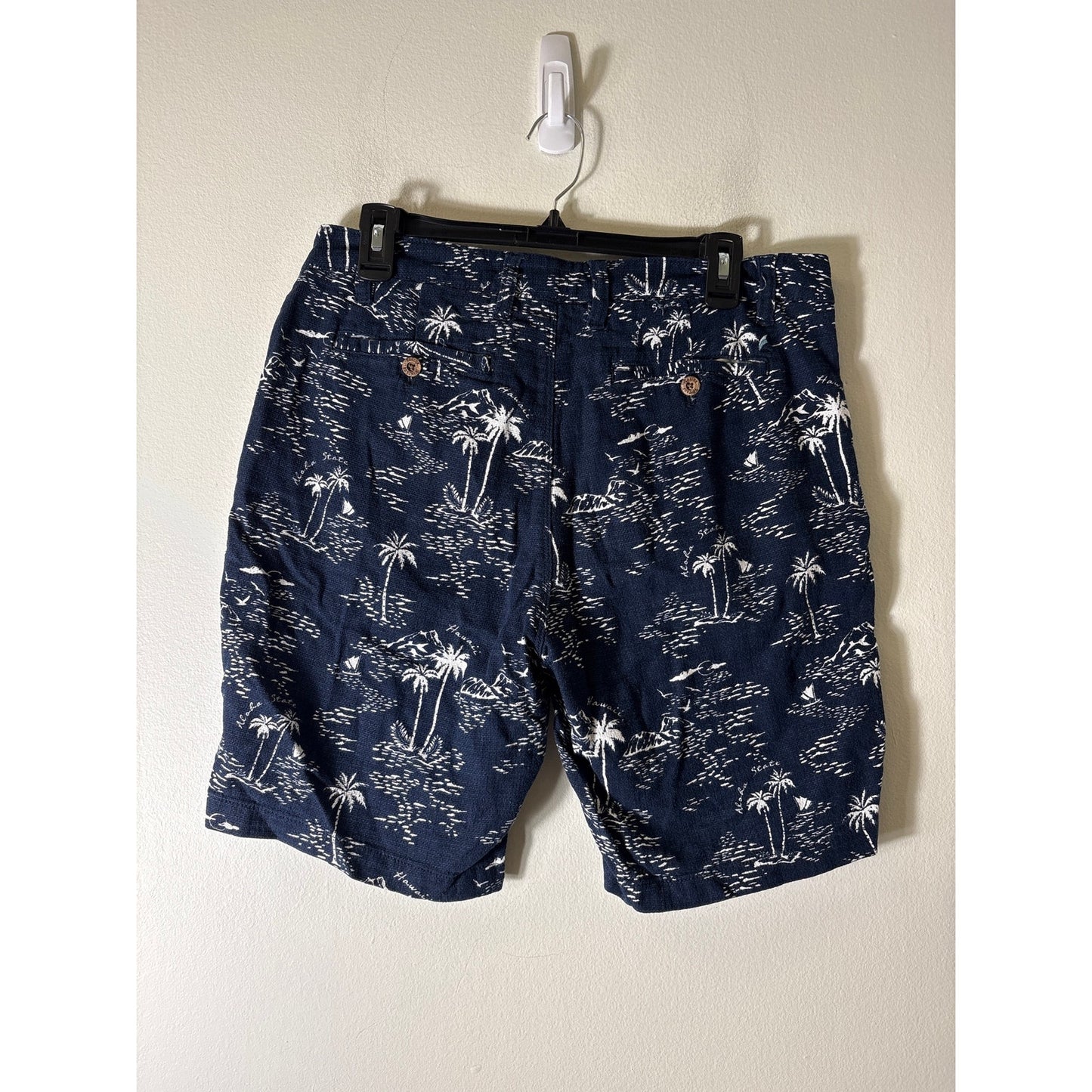 Mens Tailor Vintage Navy Greenwich Slim Fit Shorts Sz 32