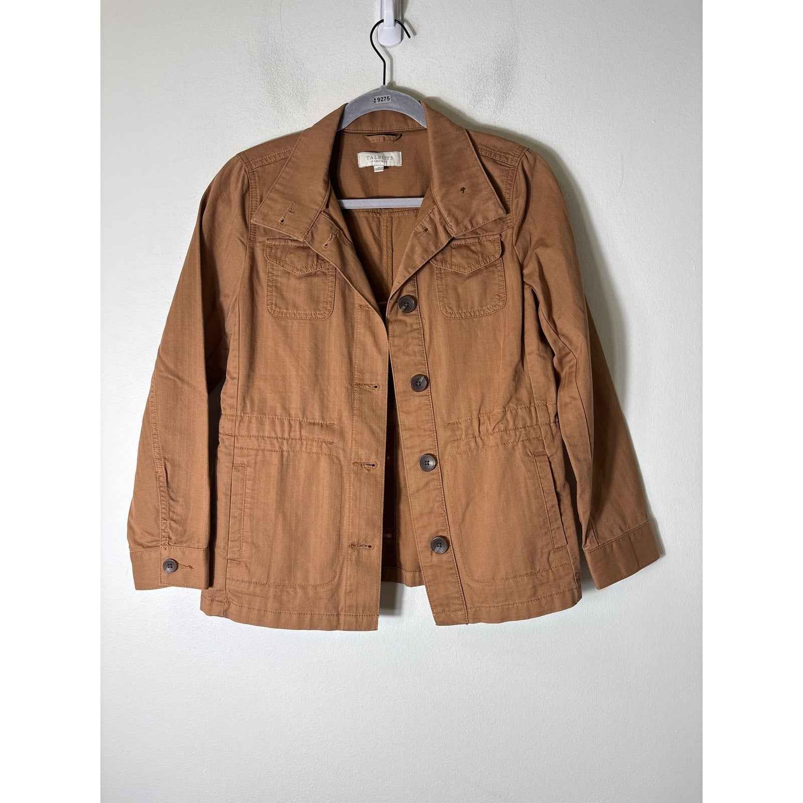 Talbots Caramel Cargo Jacket Sz Petite