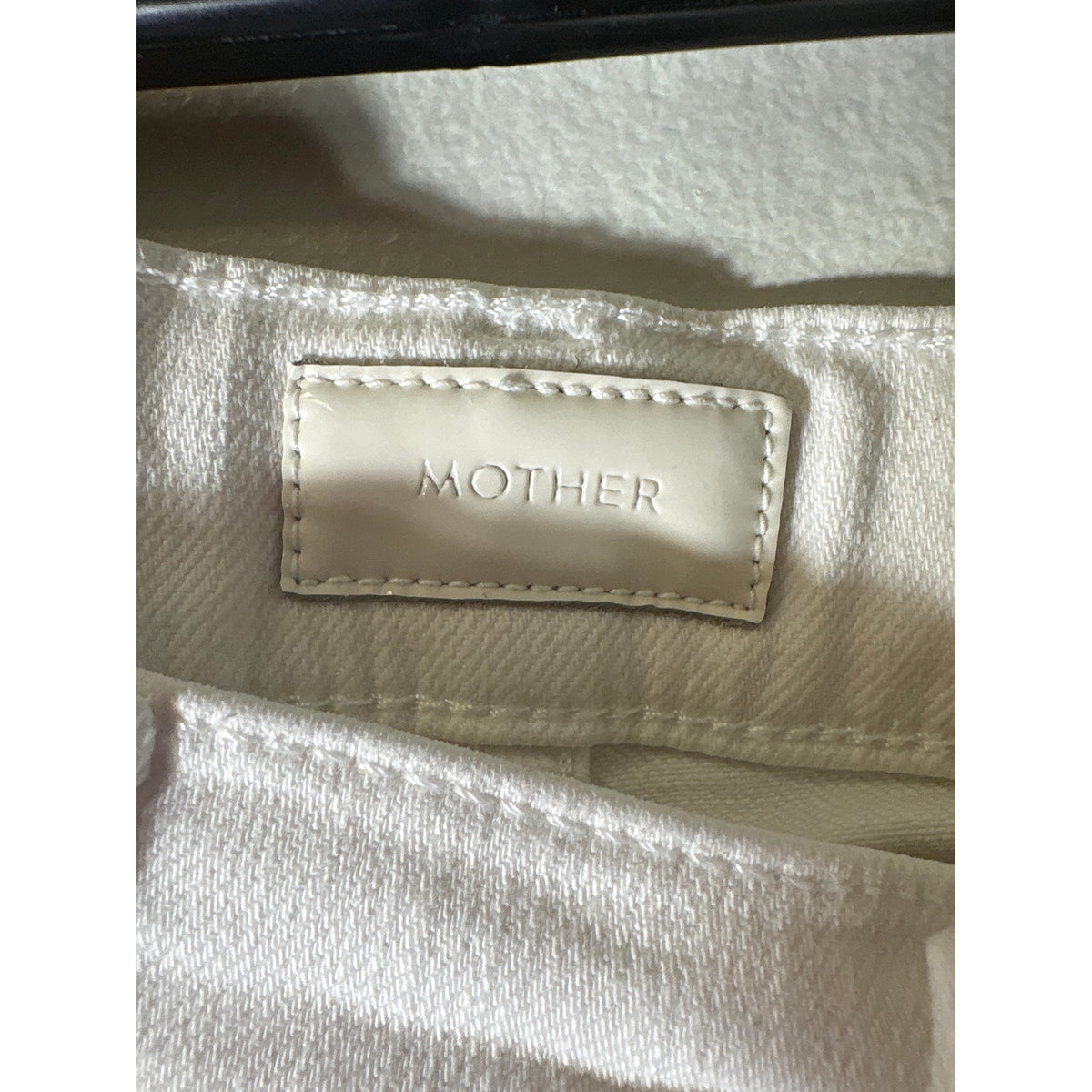 Mother White The Hustler Ankle Fray Denim Sz 28