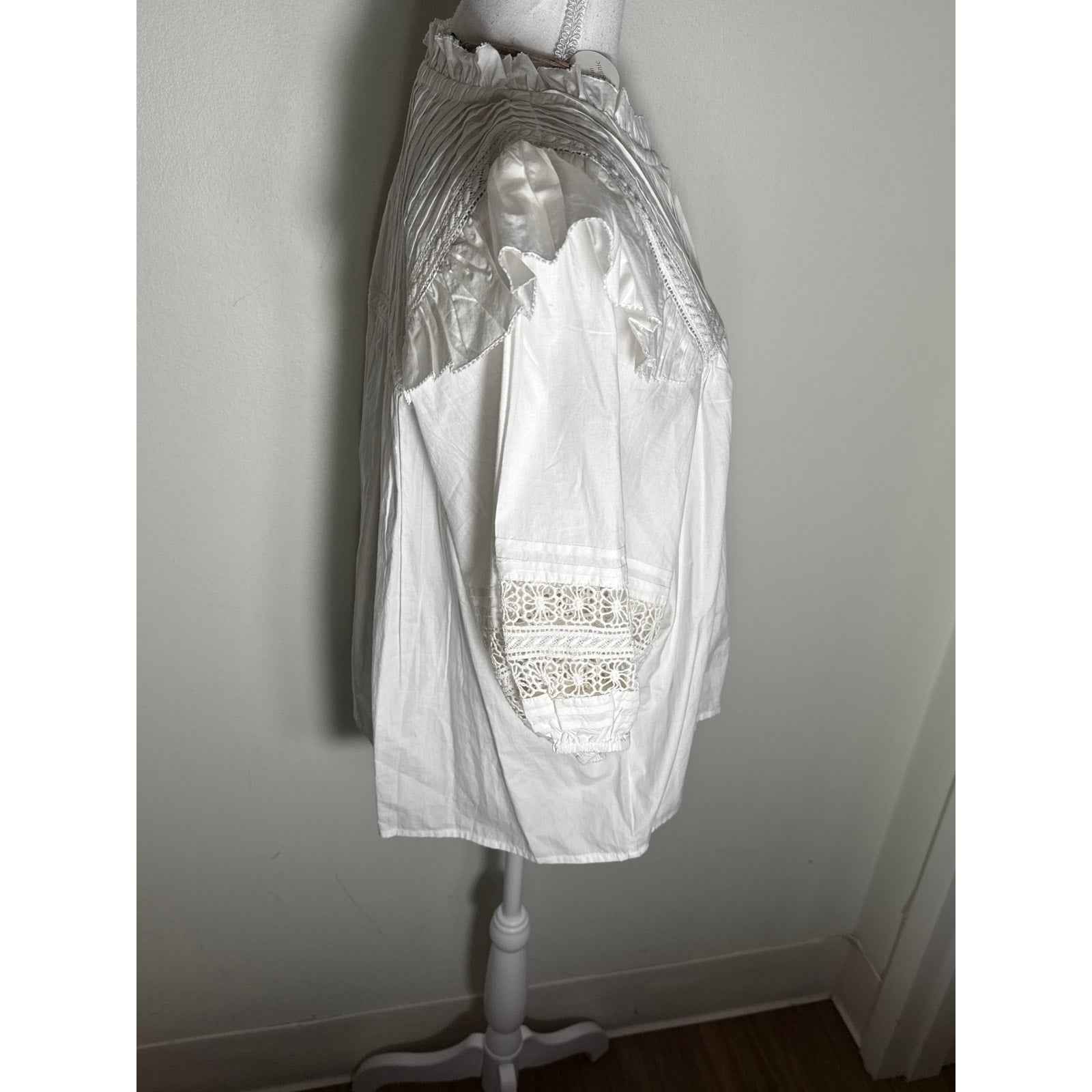 NWT Cleobella White Bridget Blouse Sz XL