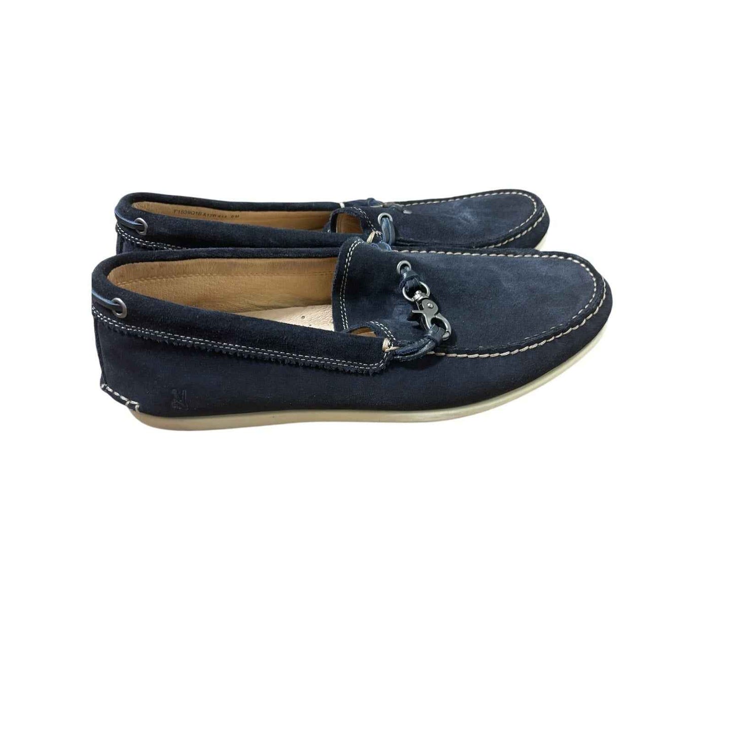 Men's John Varvatose Navy Blue Suede Boat Shoes Sz 9.5