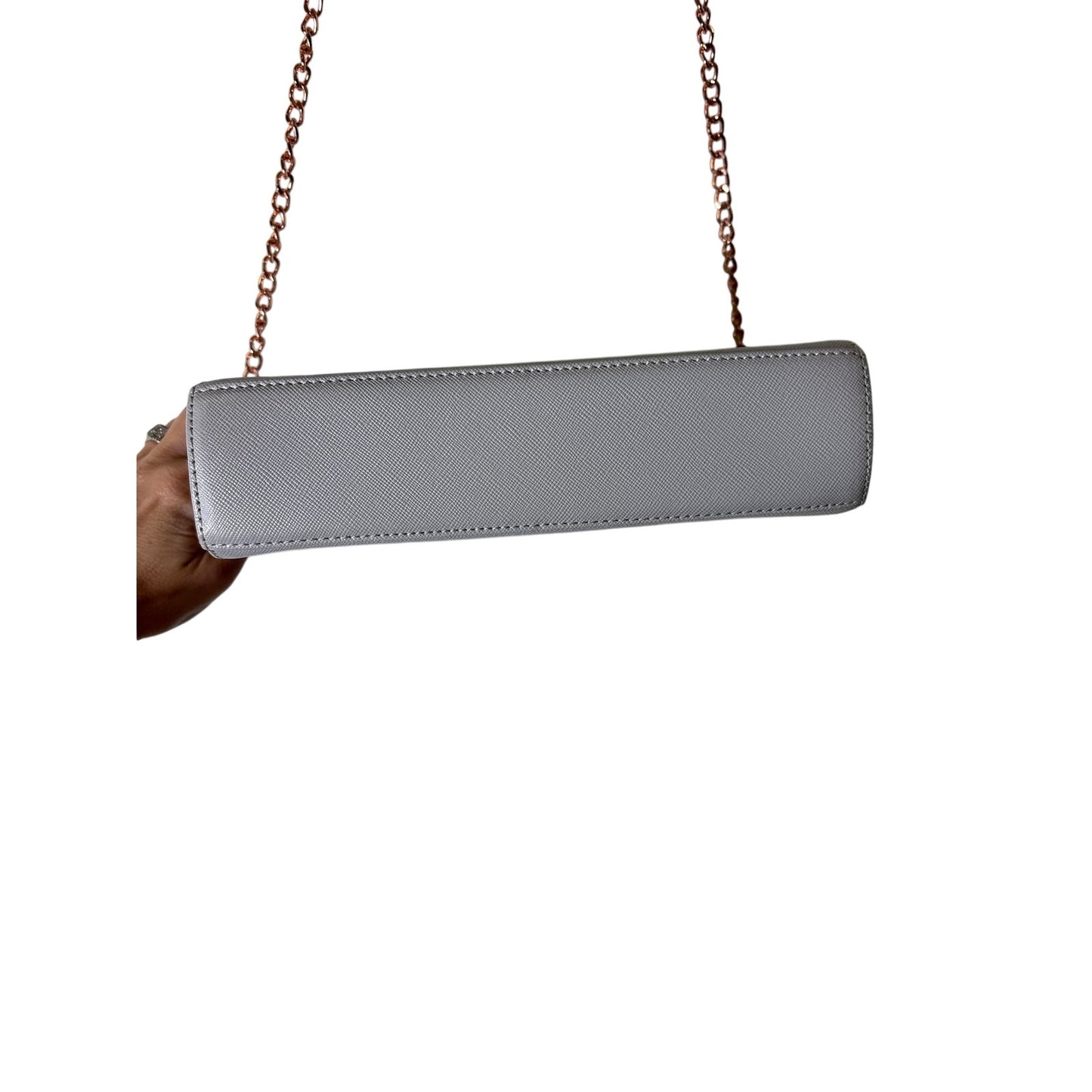 Ted Baker Light Gray Coated Leather Purse Sz 9"x^'