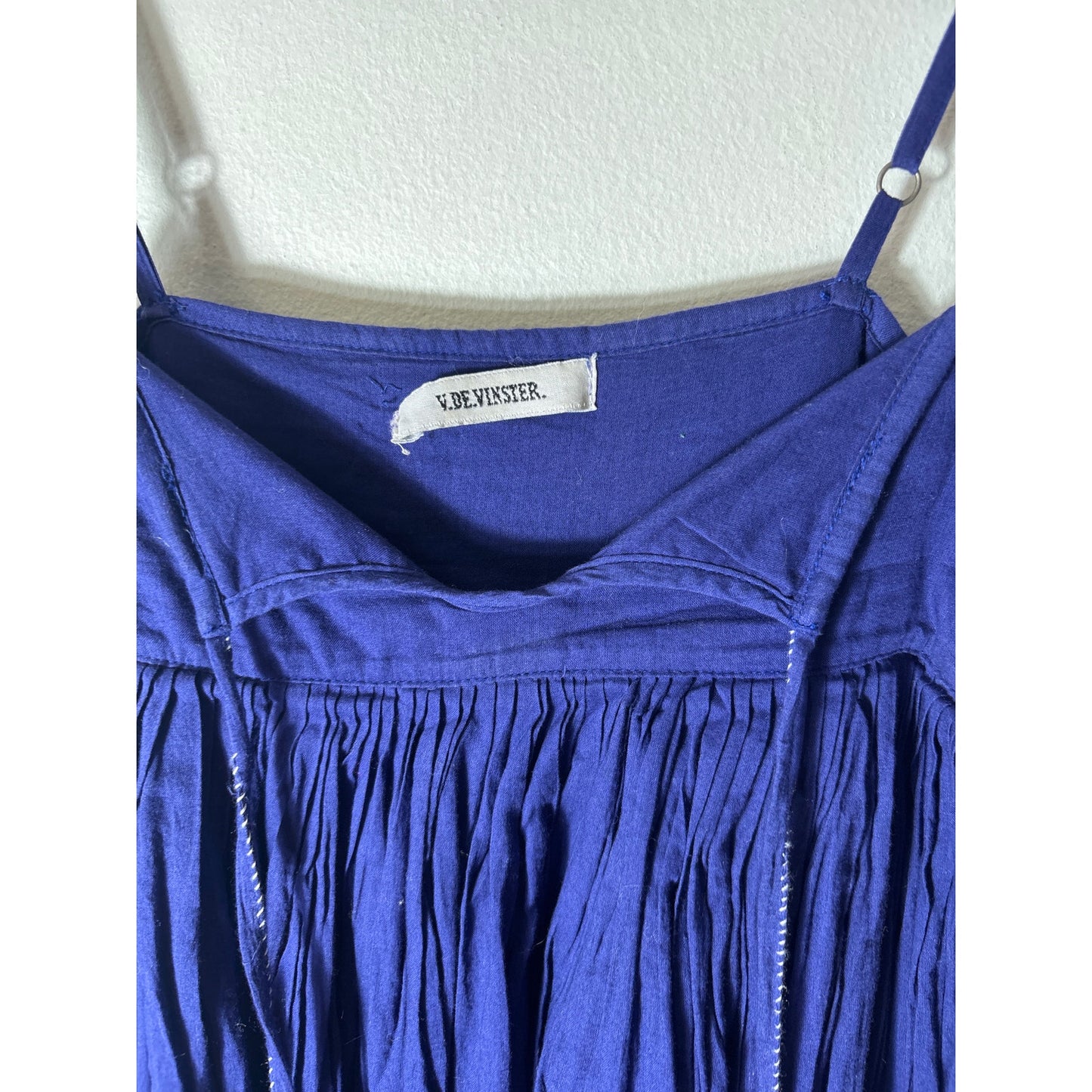 V.D.E. Vinster Navy Spaghetti Strap Maxi Dress Sz S