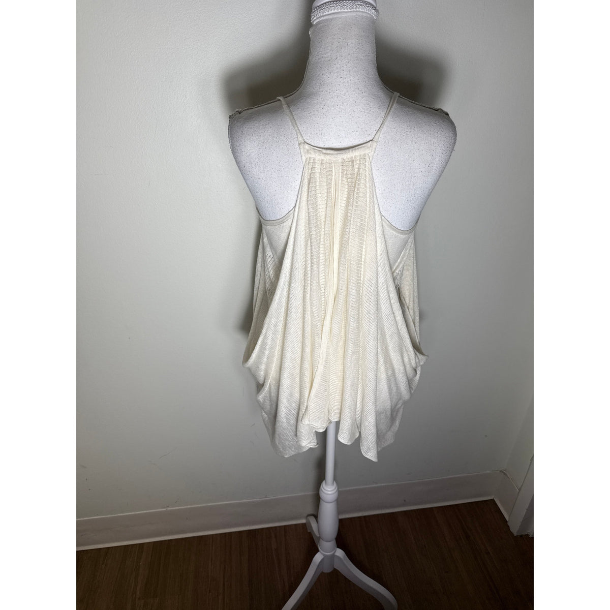 NWT In Habit Off White Linen Layered Tank Top Sz M