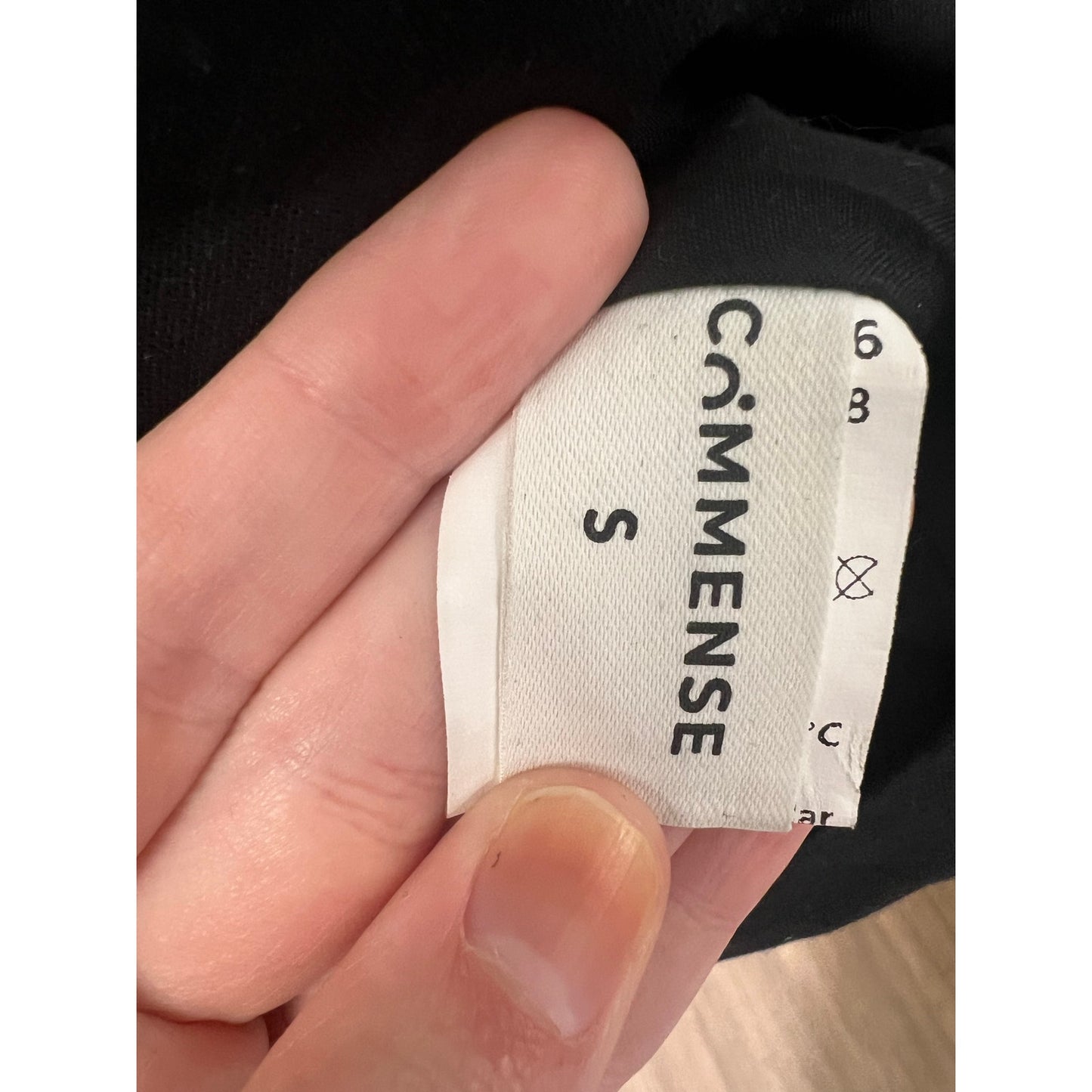 Commense Black V Neck Mini Dress Sz S