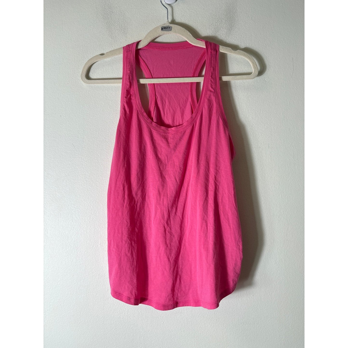Crz Yoga Pink Cotton Razorback Tank Sz (fits like a ) M