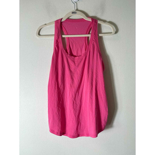 Crz Yoga Pink Cotton Razorback Tank Sz (fits like a ) M