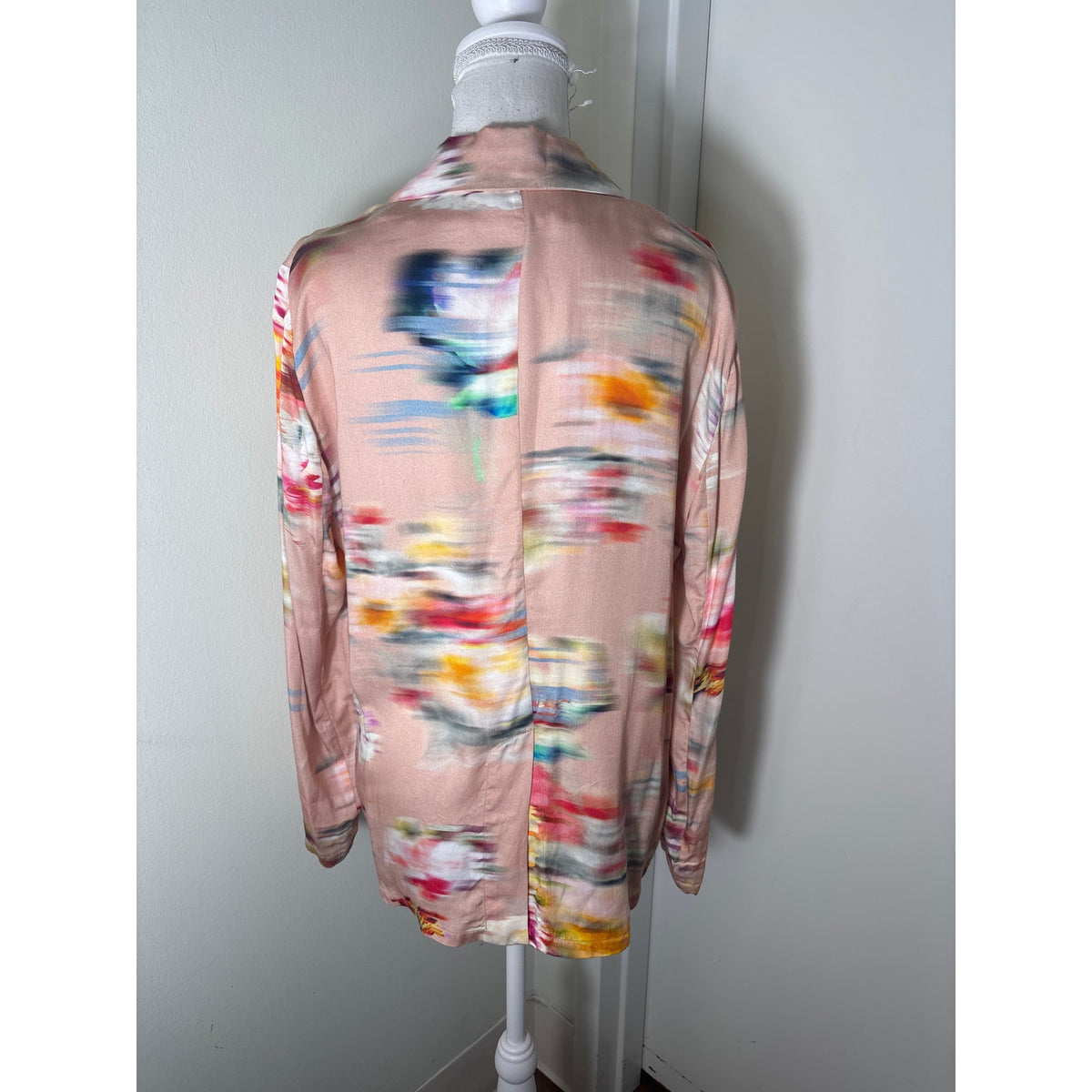 Neu Nomads Pink Watercolor Long Sleeve Jacket Sz M