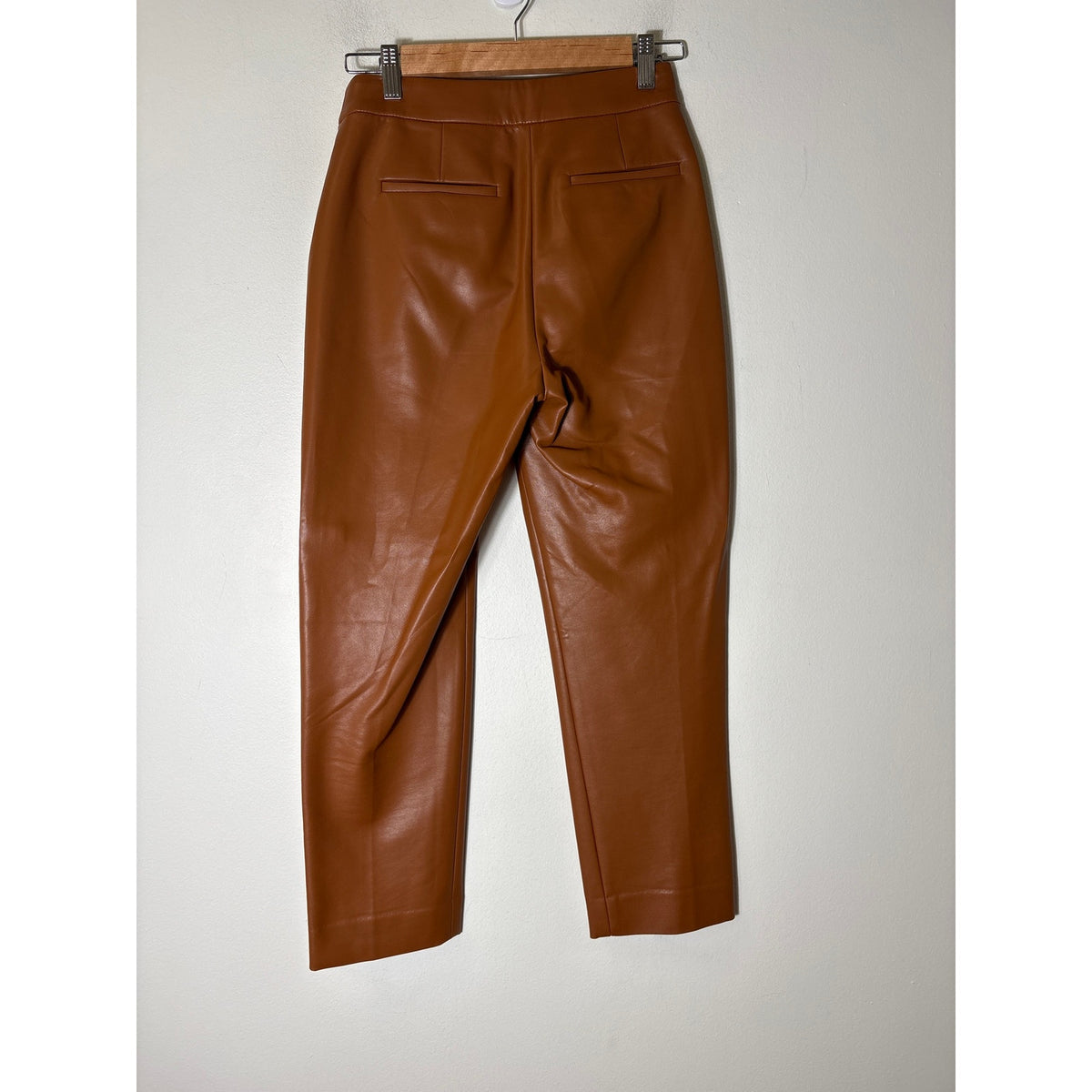 J. Crew Brown Kate Faux Leather Pants Sz 0P