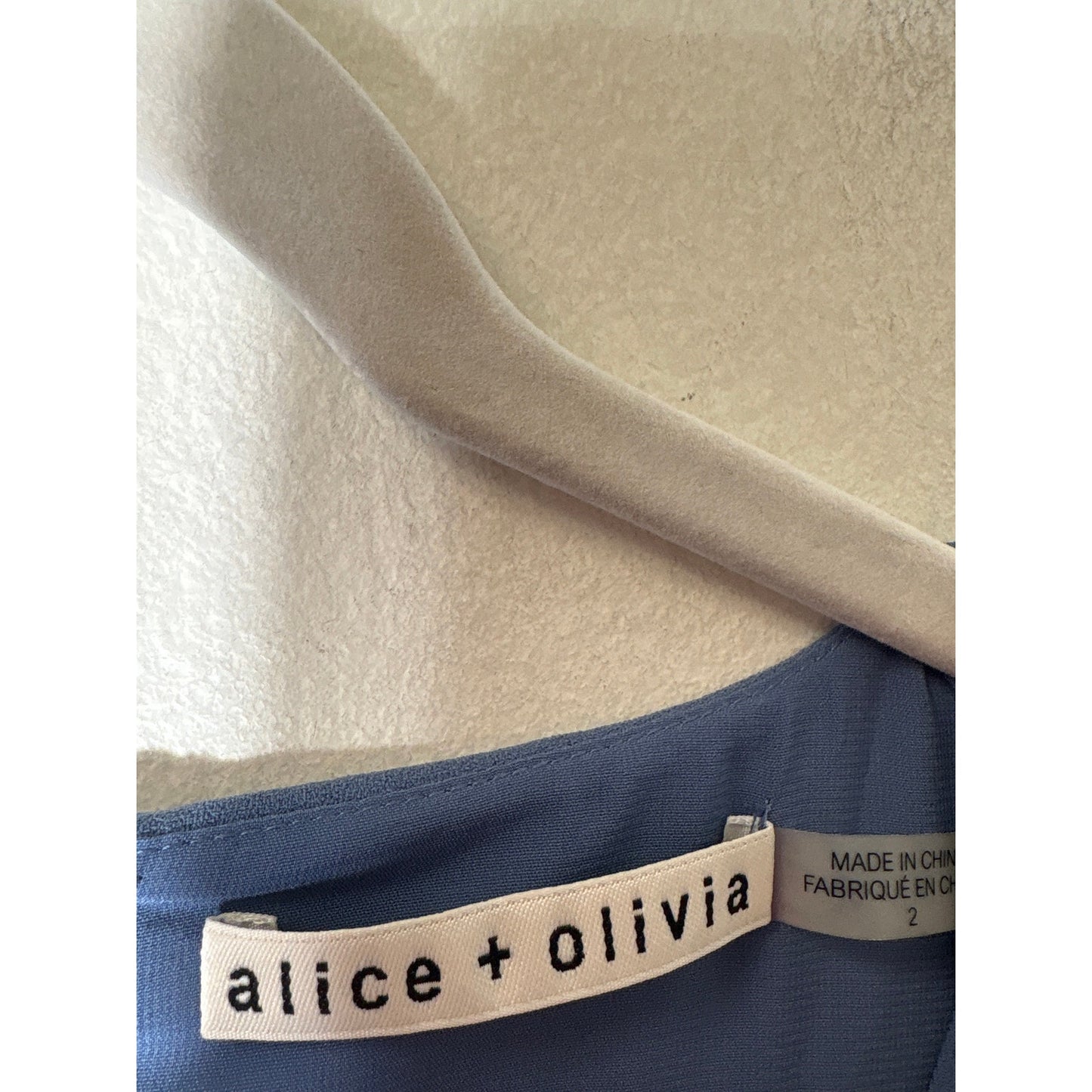 Alice + Olivia Periwinkle Sleeveless Ruffle Mini Dress Sz 2