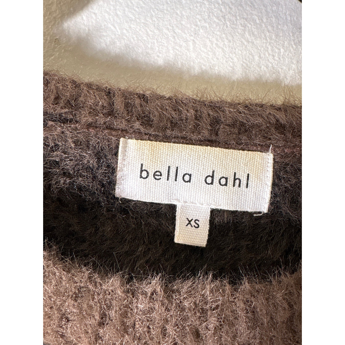 Bella Dahl Brown Cheetah Print Fuzzy Sweater Sz XS