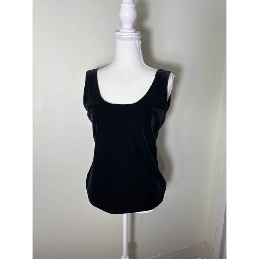 En Francais Black Velour Shell and Pants Set Sz S